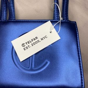 Small Cobalt Telfar Shopping Bag